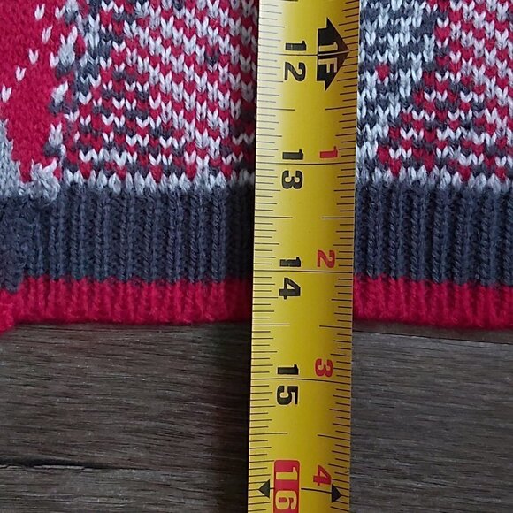 NWOT Argyle Red/Gray Diamond Knit Turtleneck Dog Sweater 100% Acrylic-Size Large - Picture 5 of 6